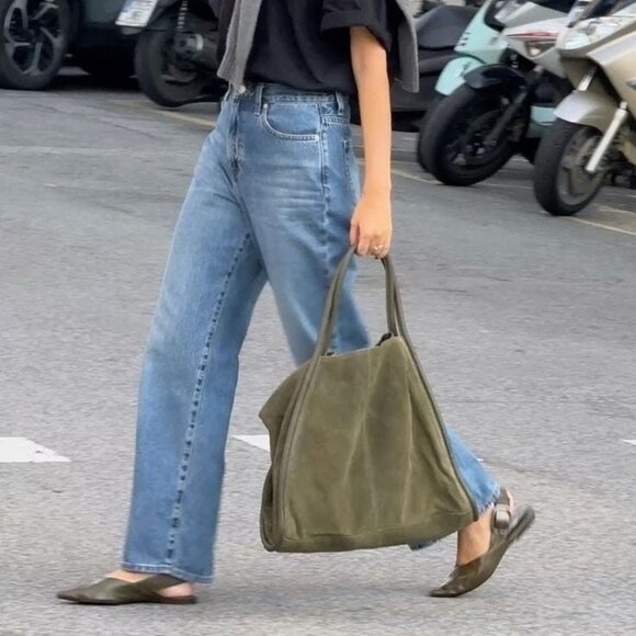 Lauren Ralph Lauren Olive Green Hobo Bag with Tassel - Picture 8 of 8